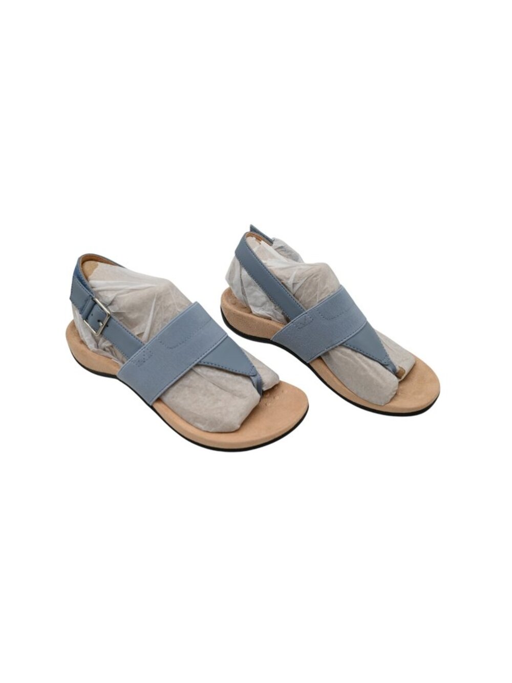 NIB Vionic Danita Ankle Strap Toe Post Sandals Sz 5M Sky Blue Arch Comfort